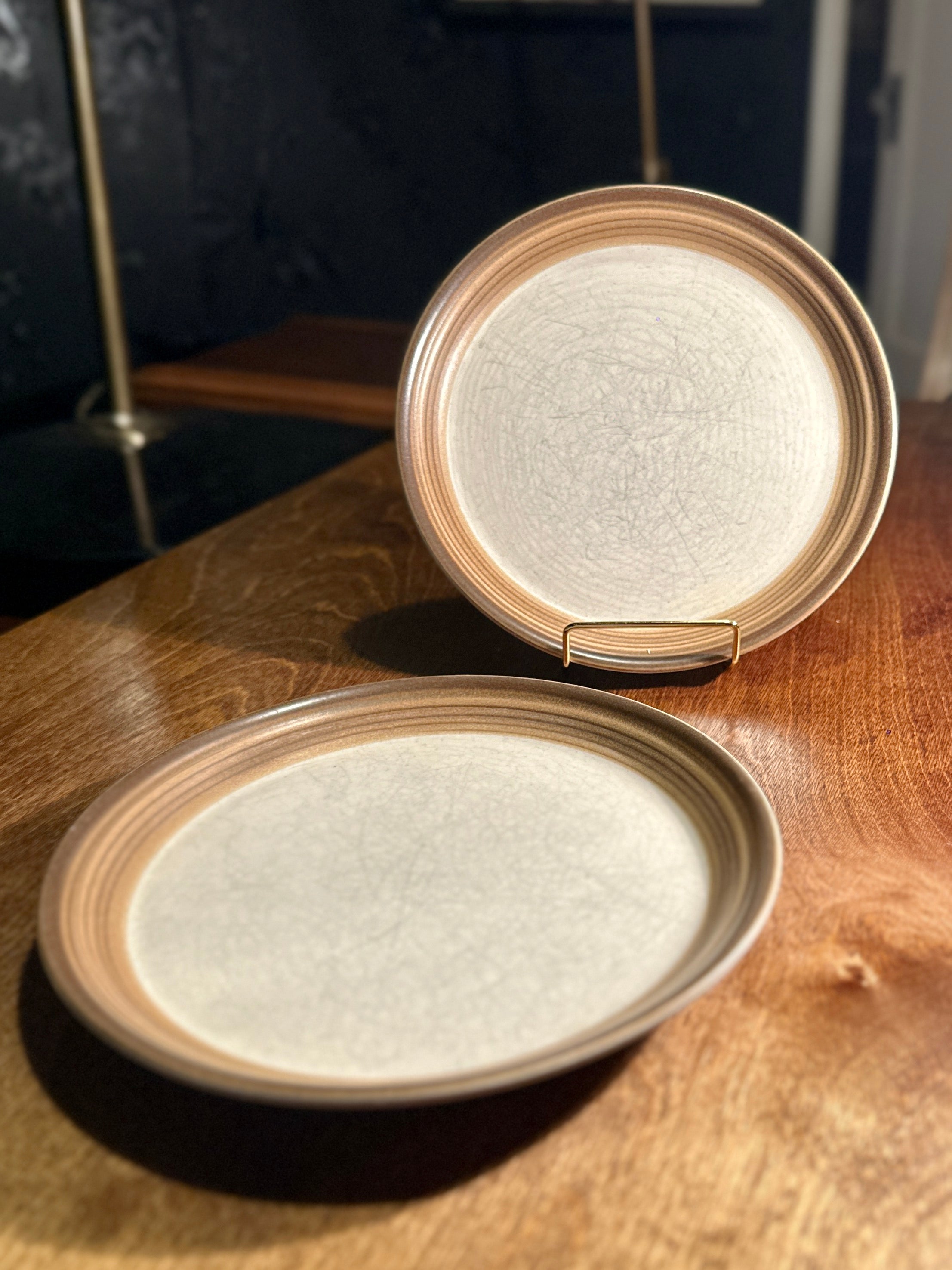 Set of 2 Vintage Mikasa Potters Art Plates | Ben Seibel | Mid