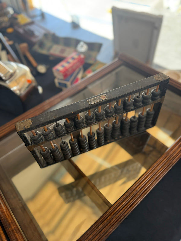 Vintage 1950s Lotus Flower Brand Chinese Suanpan Abacus