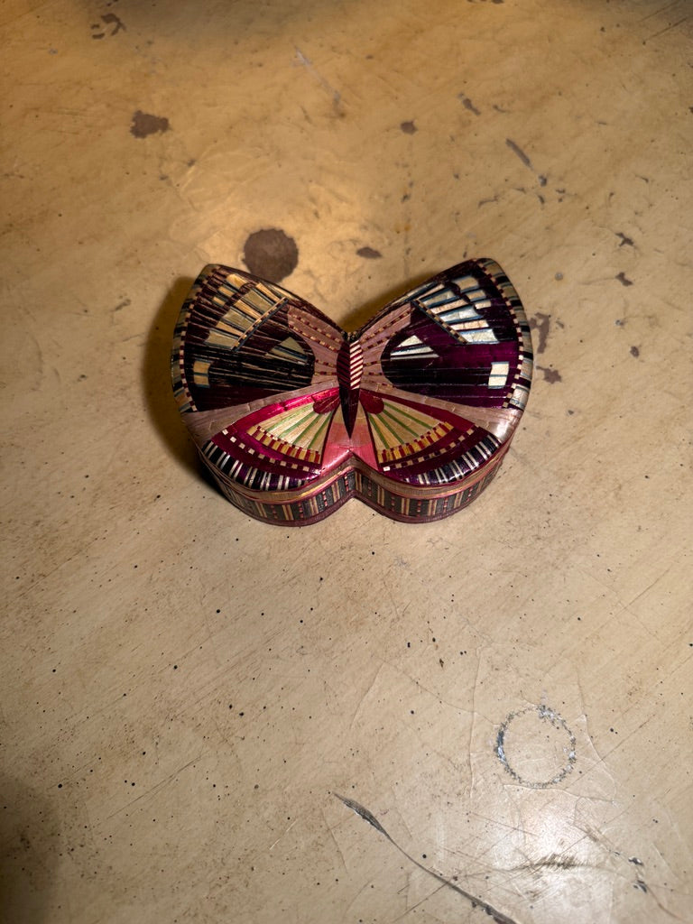 Vintage Chinese Butterfly Lacquer Box, c. 1970s–1980s