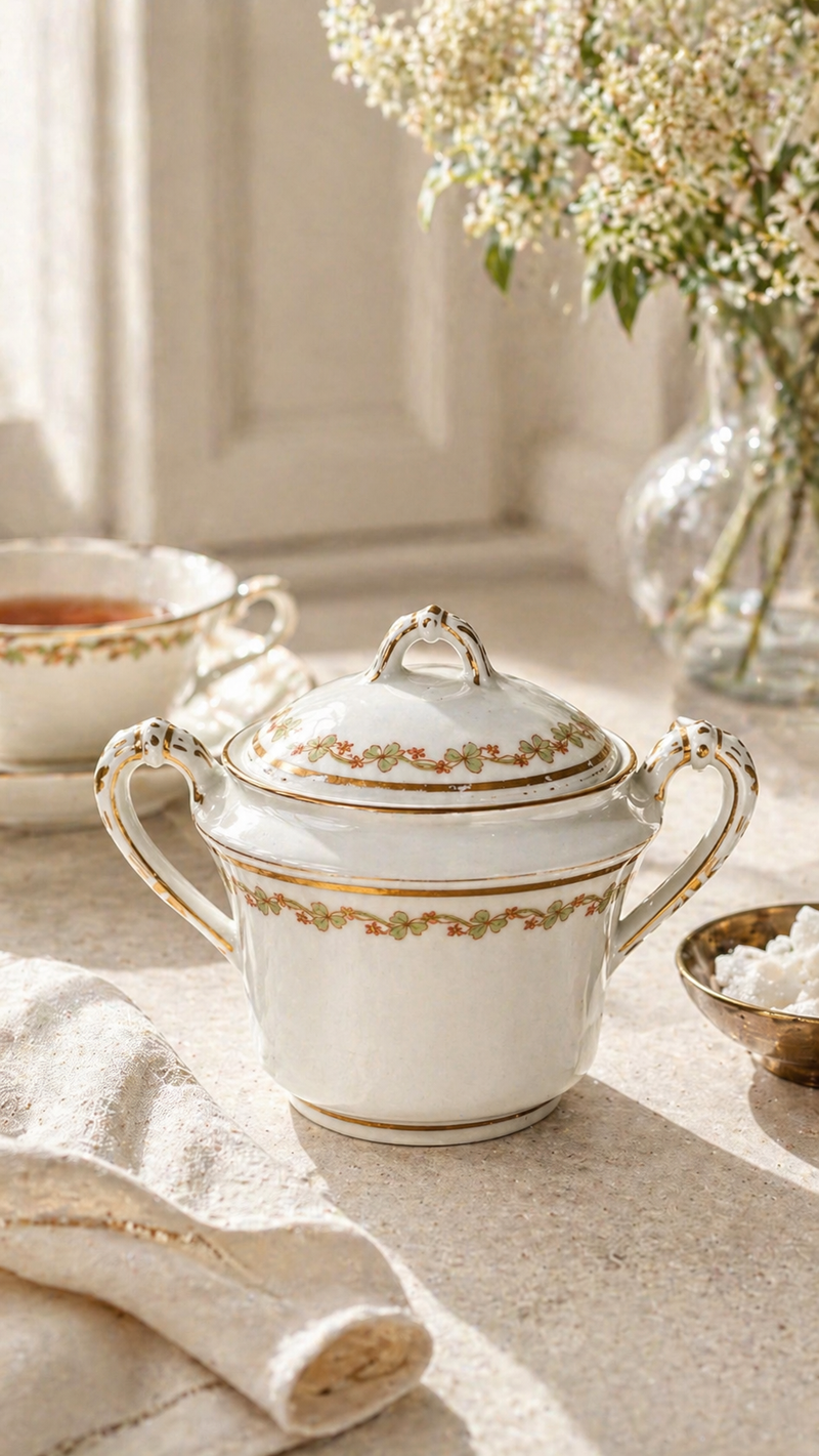 Antique Haviland & Co. Limoges Covered Sugar Bowl c. 1890–1920