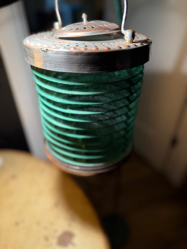 Vintage Collapsible Hanging Candle Lantern, c. 1930s–1950s