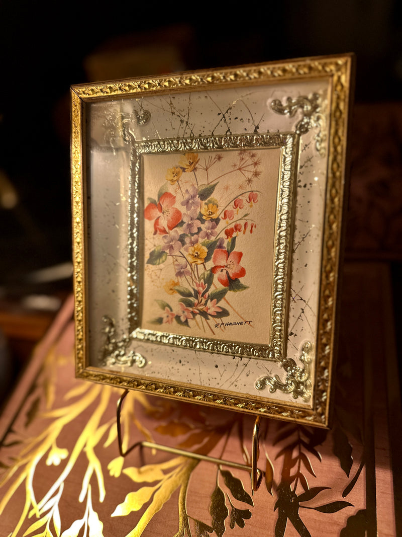 Vintage Floral Lithograph by R.F. Harnett, Mid-20th Century | Curated Reductions