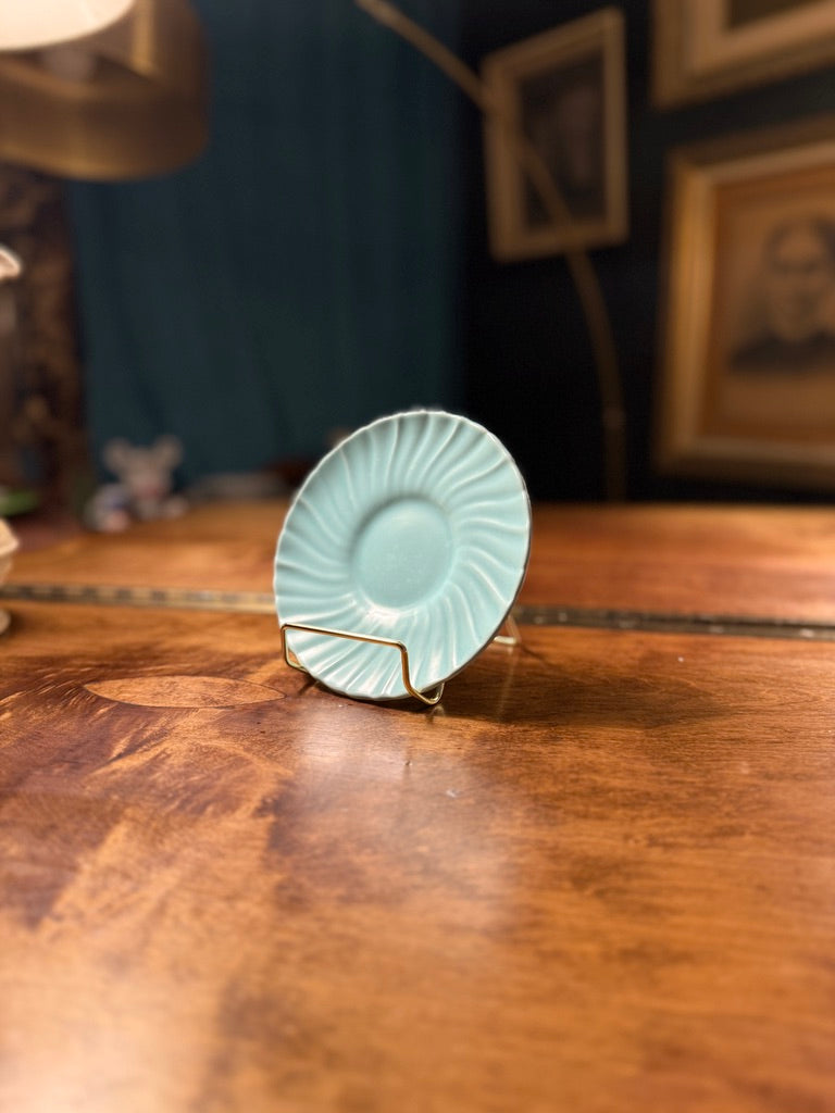Franciscan Ware Saucer c.1955–1965 | Mid-Century Aqua California Pottery