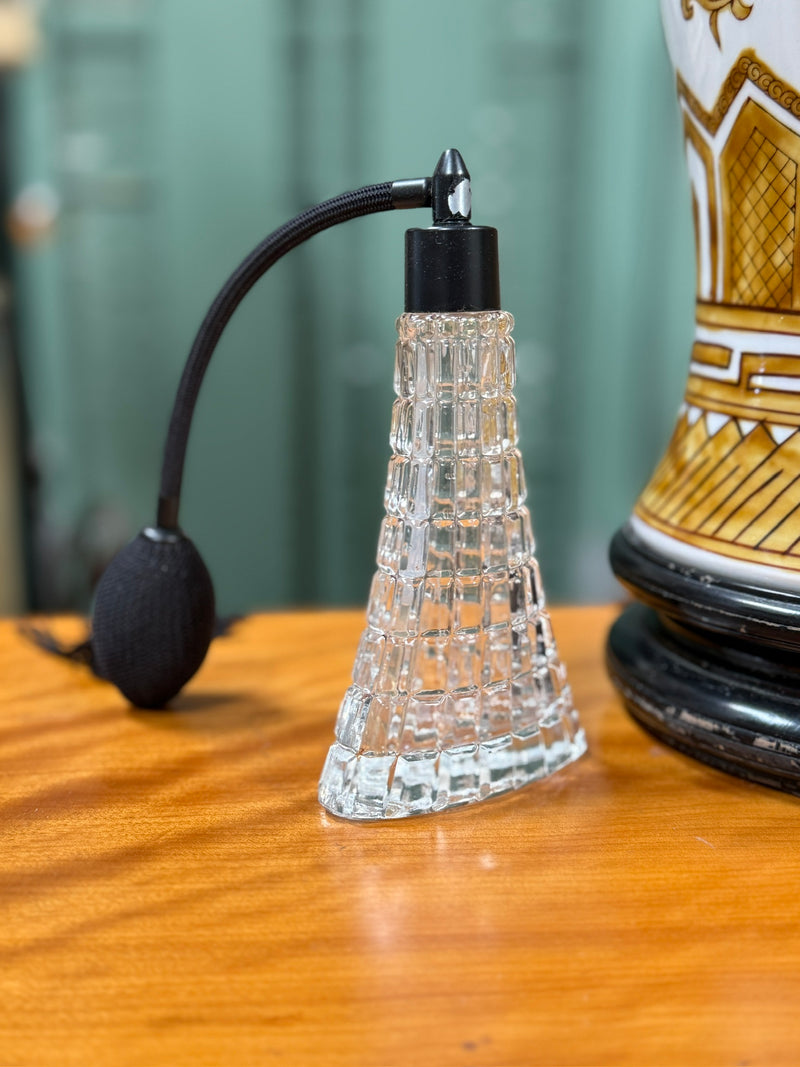 c. 1930s Art Deco Glass Perfume Atomizer