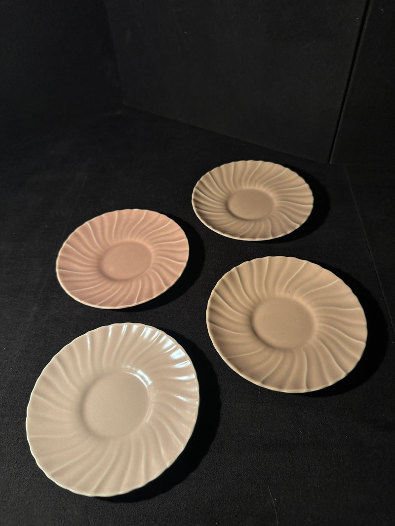 Franciscan Coronado Swirl Bread Plates, Set of 4, c. 1950s–1960s