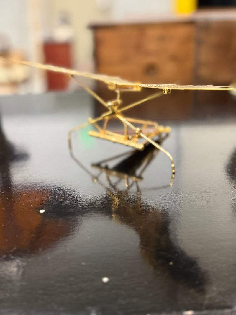 Noble Collection Da Vinci Flying Machine Brass Ornithopter Replica