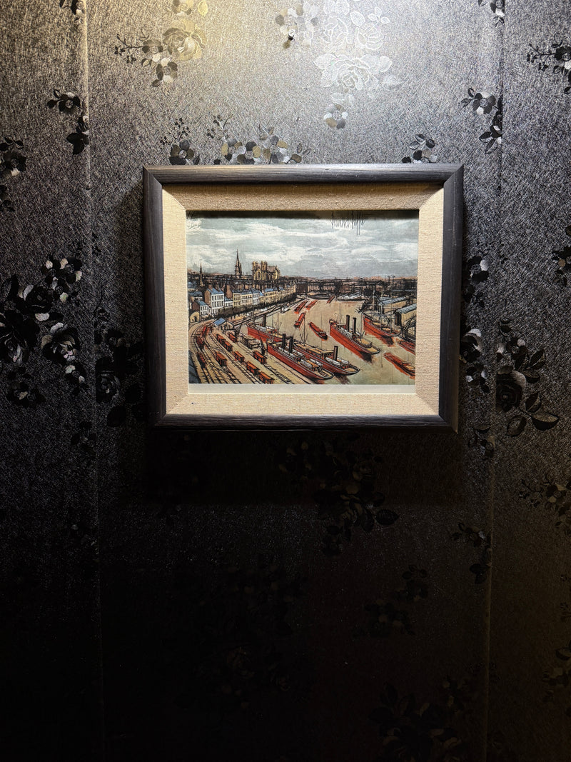 Bernard Buffet – Nantes, Bateaux de Commerce (1972) – Vintage Lithograph No. 2226