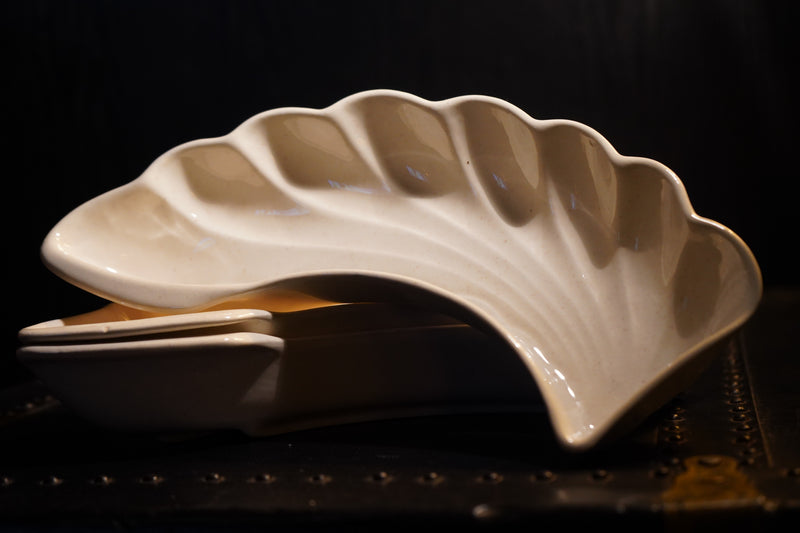 Lane & Co. Van Nuys California Ceramic Shell Serving Dishes, c. 1960s