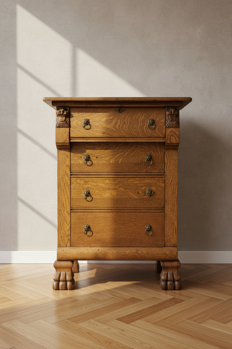Antique Tiger Oak Chiffonier Chest, c. 1890–1910