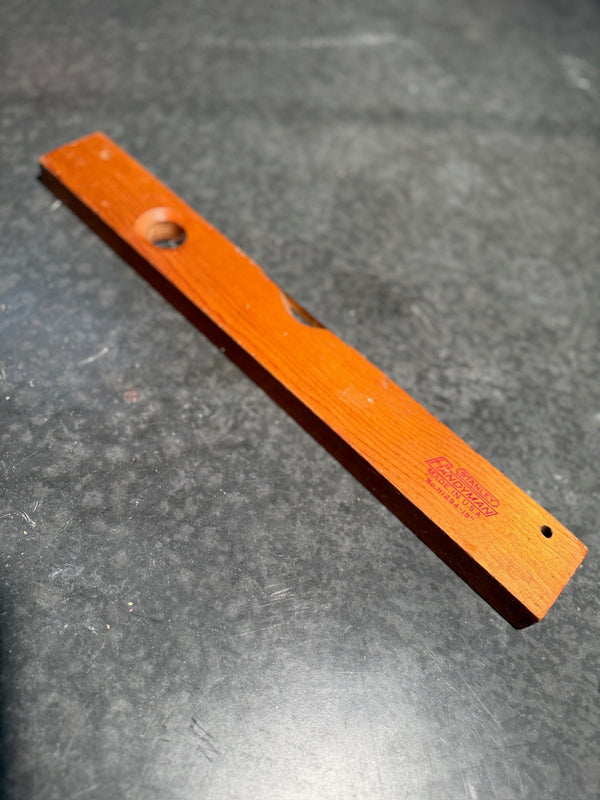 Vintage Stanley Handyman H1294-18 Wood & Brass Level, c. 1957–1973