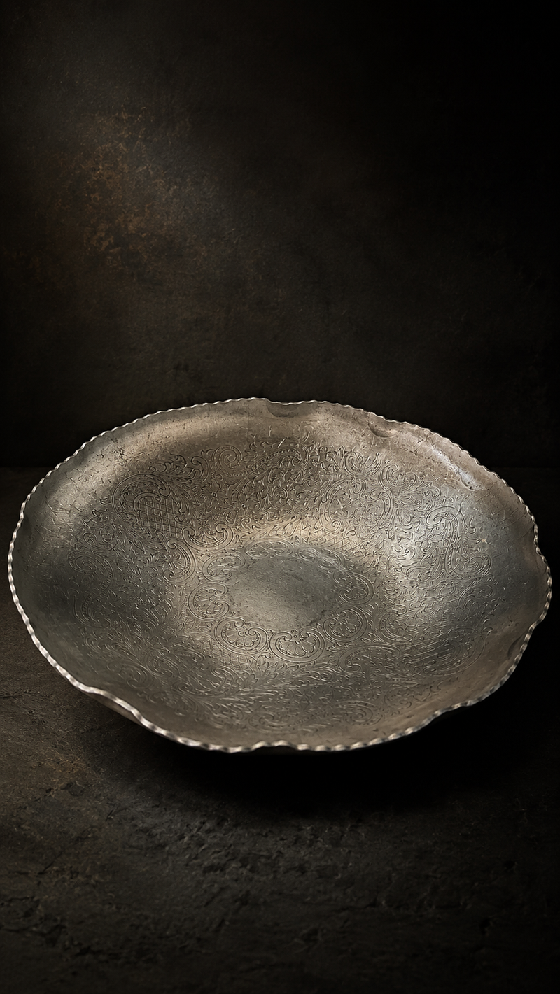 Vintage Wilson Specialties Hand-Wrought Aluminum Centerpiece Bowl, Circa 1940s–1950s
