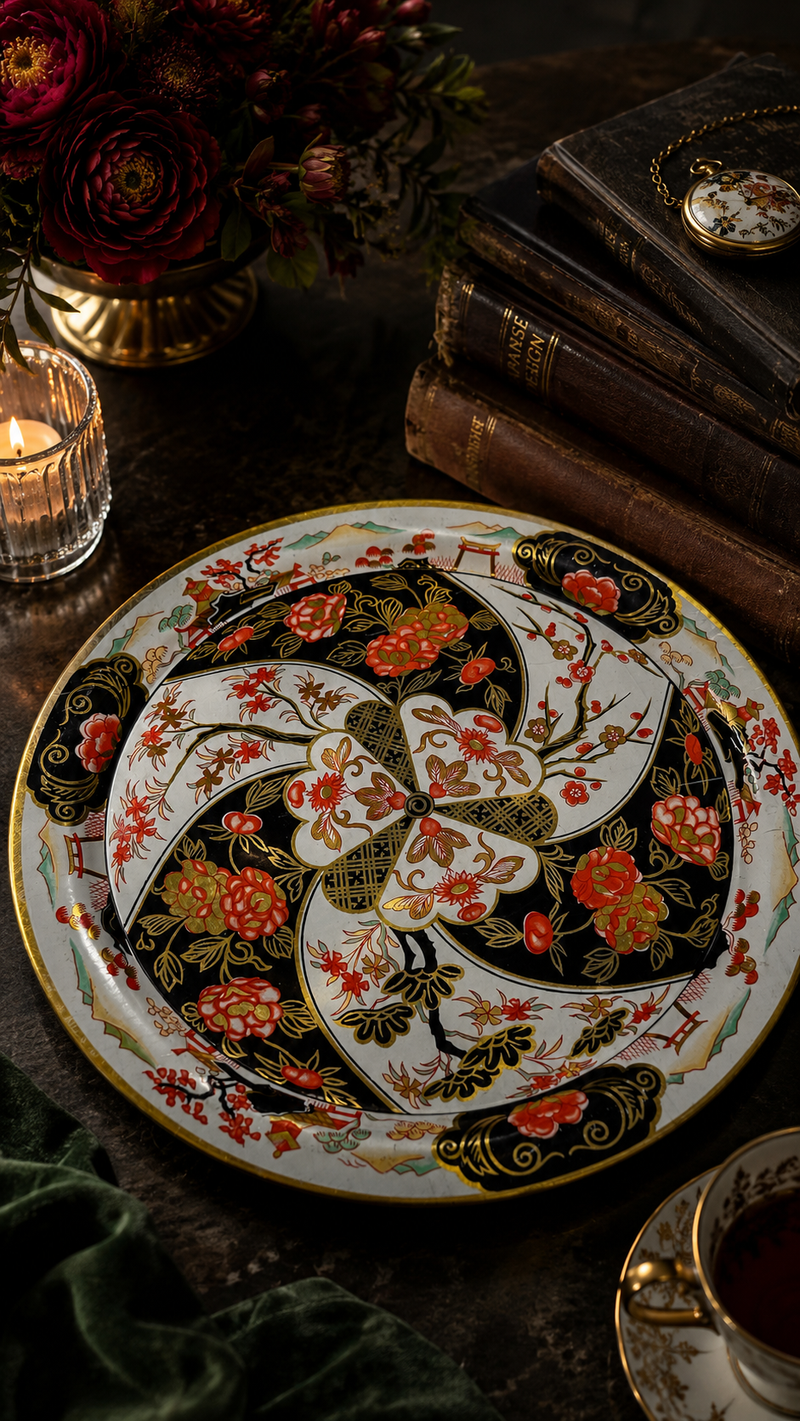 Vintage Daher Decorated Ware Chinoiserie-Style Tray, Made in England c. 1960’s