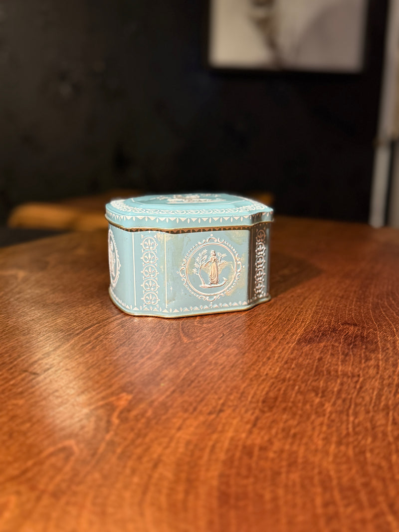 Mid-Century Vintage Wedgwood Jasperware Trinket Box, Made in England, Celadon Green c. 1950s