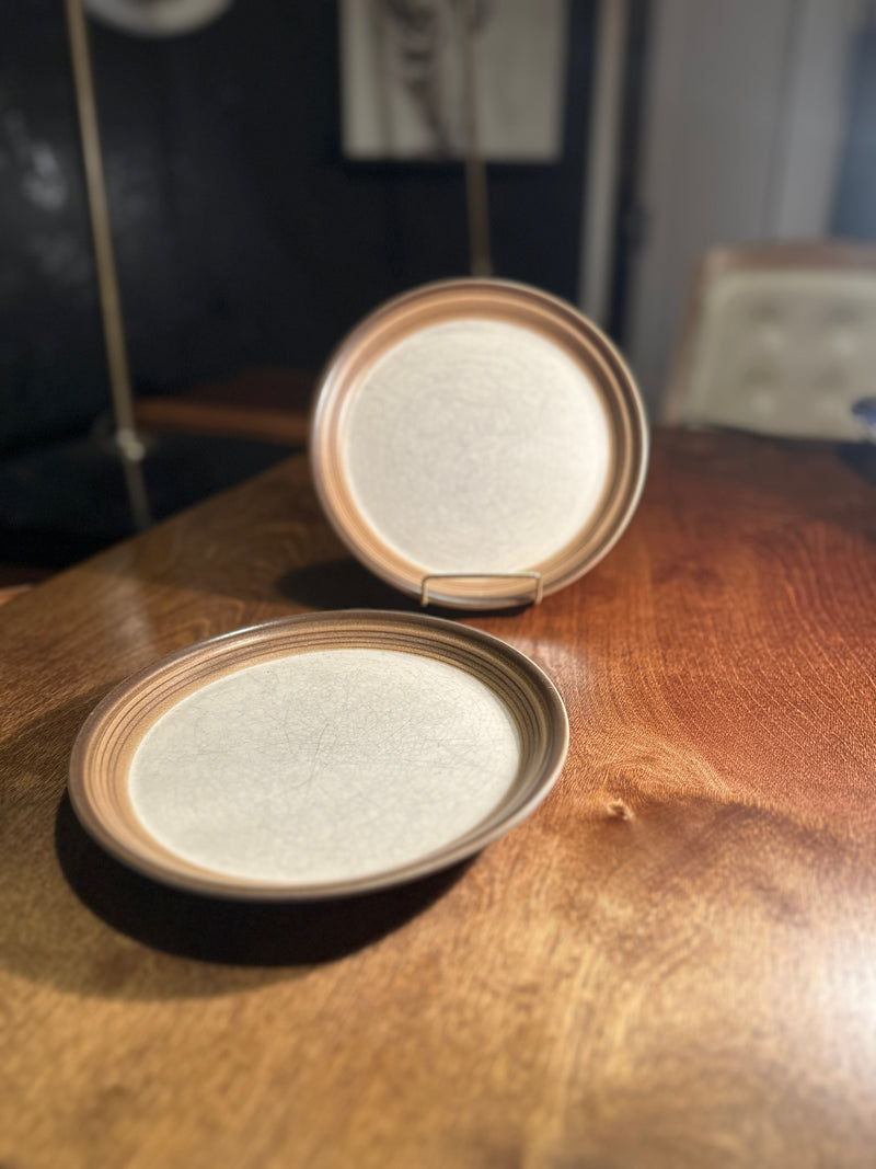Mikasa Potters Art Buckskin Stoneware Dish by Ben Seibel, c. 1950s (Pair)