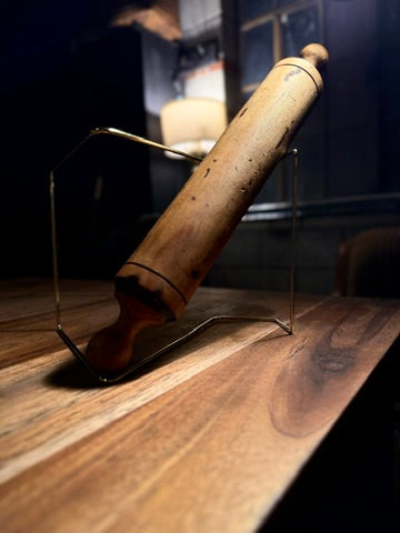 Early 20th-Century Wooden Rolling Pin, Two-Handle Form, c. 1920