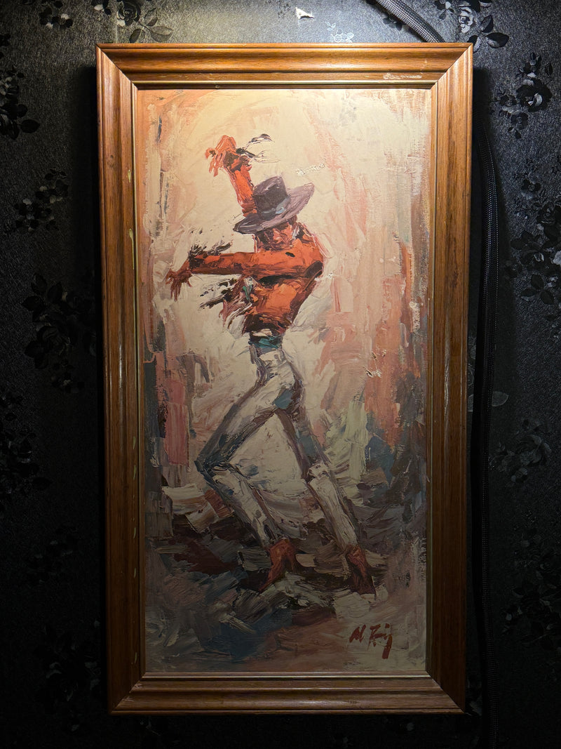 “The Spanish Dancer” — Manuel Royo (Spanish, 1934–1997), Oil on Canvas, c.1960s–1970s