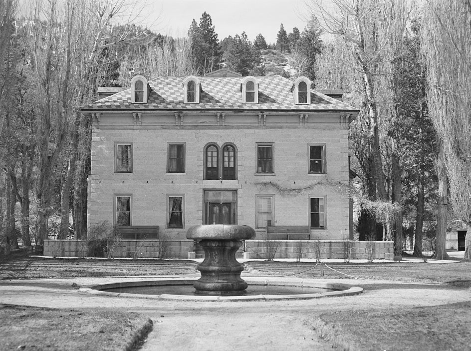 Bowers Mansion in Washoe Valley, Nevada, photographed by Arthur Rothstein for the Farm Security Administration in March 1940