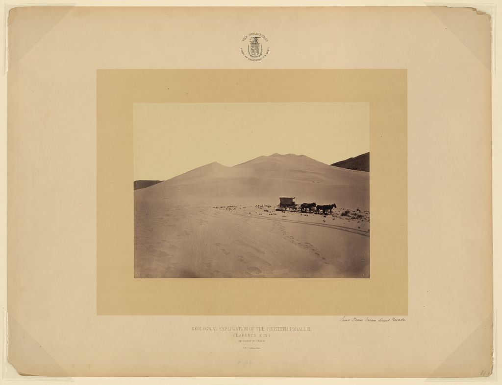 Timothy O'Sullivan's 1867 photograph of the sand dunes of the Carson Desert, Nevada (Library of Congress, public domain).