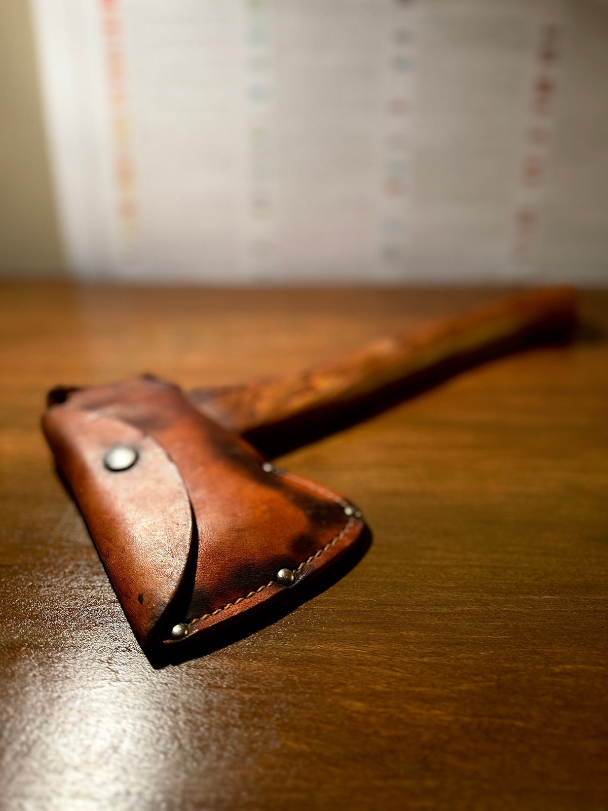 Restored mid-century Craftsman camp hatchet with hickory handle