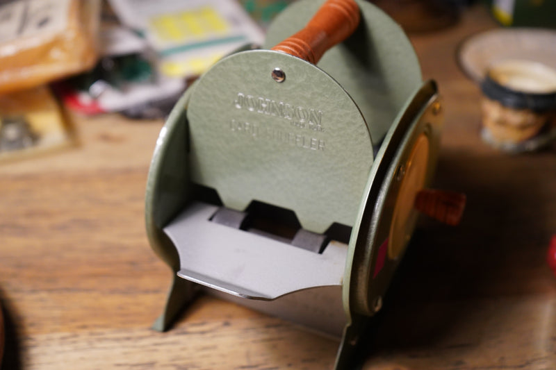 Vintage Mid Century Johnson Card Shuffler, c. 1950s Hand-Crank Card Shuffler