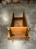 Bread Slicing Box in Quartersawn Oak, Twin Kerfed Guide Walls over a Crumb Tray Base, American, c. 1930–1955