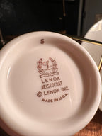 Vintage Lenox Aristocrat Demitasse Cup & Saucer Set | Gold Encrusted American Porcelain