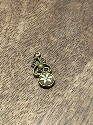 Antique Edwardian Filigree Floral Charm, c. 1900–1910