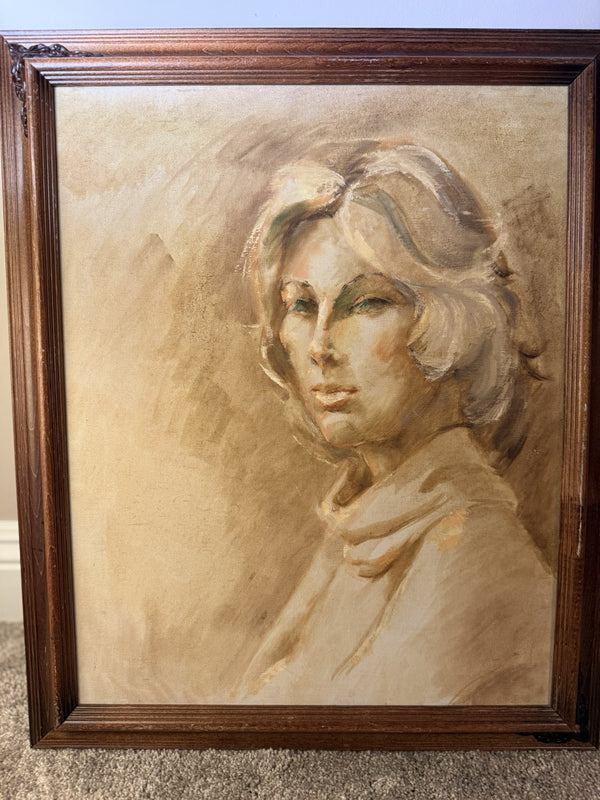Portrait of a Woman, Oil, Inscribed Roxanne Gribbin, c. 1965–1975