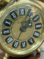 Trenkle Brass Twin Bell Wind Up Alarm Clock, West Germany, c. 1960–1980
