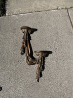 Carved Drapery and Tassel Wall Brackets, Gilt, Pair, c. 1950–1985