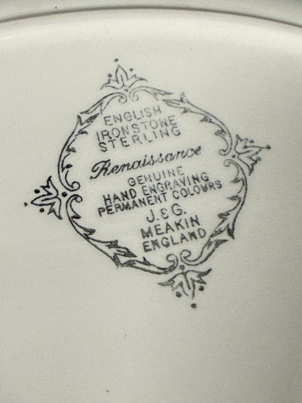 J & G Meakin Renaissance Green Transferware Part Service, c. 1950–1970