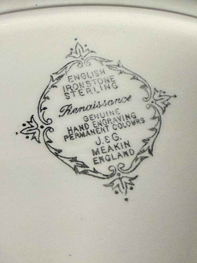 J & G Meakin Renaissance Green Transferware Part Service, c. 1950–1970