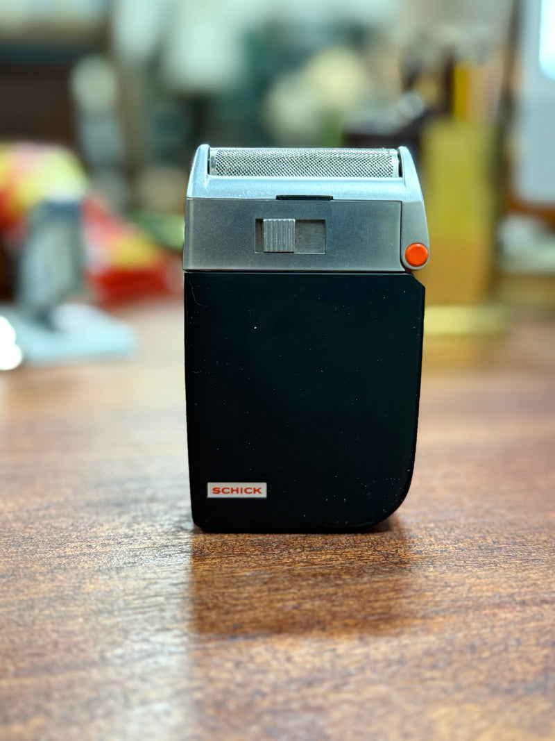 Vintage Schick Cordless Travel Shaver with Fitted Case, c. 1968–1978