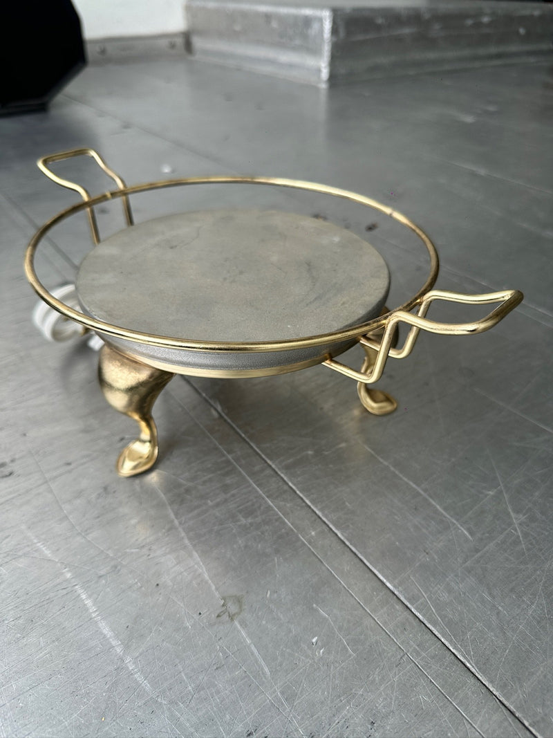Atlantic Precision Brass Electric Food Warmer on Stand, c. 1955–1975