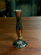 Vintage Silver Plate Fluted Bud Vase, Weighted Foot, c. 1940–1970