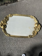 Sezzatini Firenze Gilt and Cream Florentine Serving Tray, c. 1975–2000
