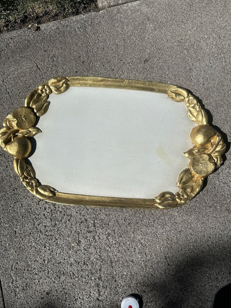 Sezzatini Firenze Gilt and Cream Florentine Serving Tray, c. 1975–2000