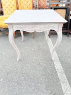 Louis XV Style Carved Cabriole Leg Side Table, Painted, c. 1940–1980