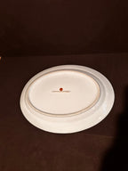 Vintage Japanese Maple Leaf Porcelain Oval Platter, c. 1950–1980