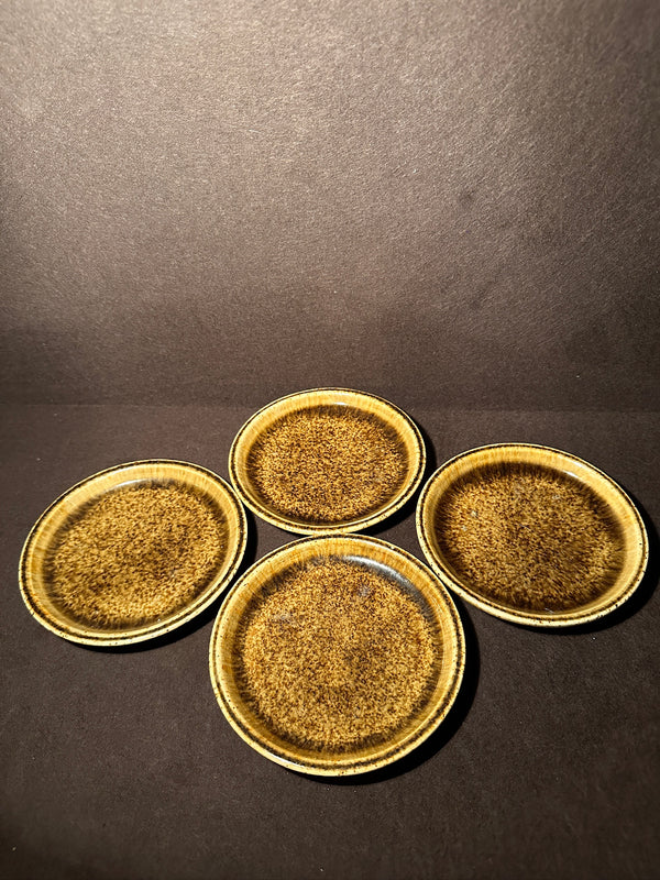 Vintage Thai Celadon Crackle Glaze Dishes, Set of Four, c. 1970–1995