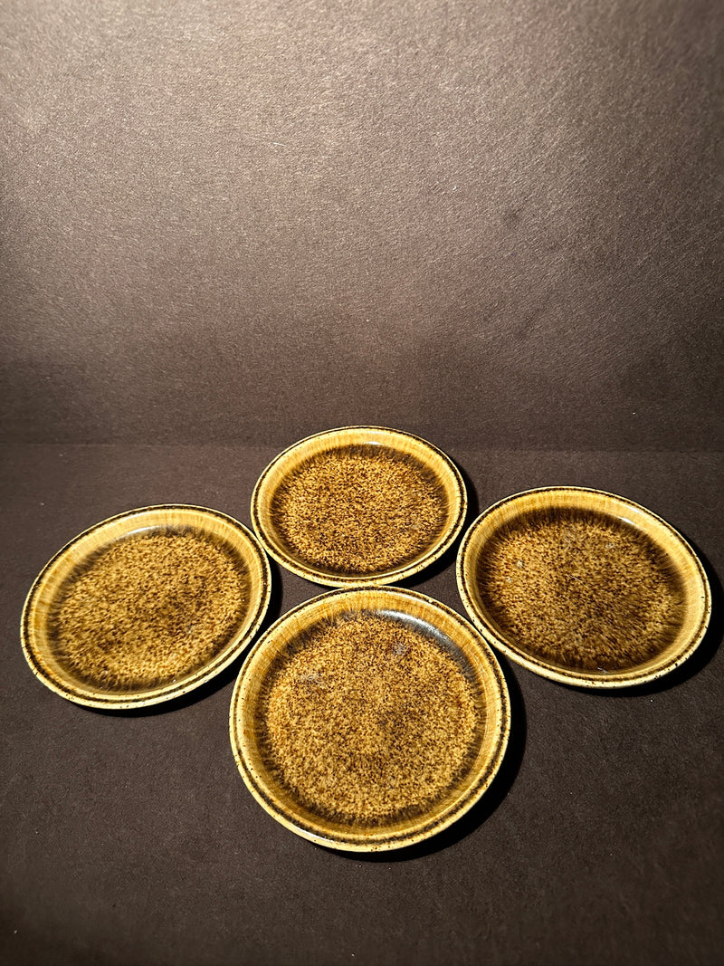 Vintage Thai Celadon Crackle Glaze Dishes, Set of Four, c. 1970–1995
