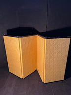 Vintage Japanese Four Panel Byobu Table Screen, Signed, c. 1950–1980