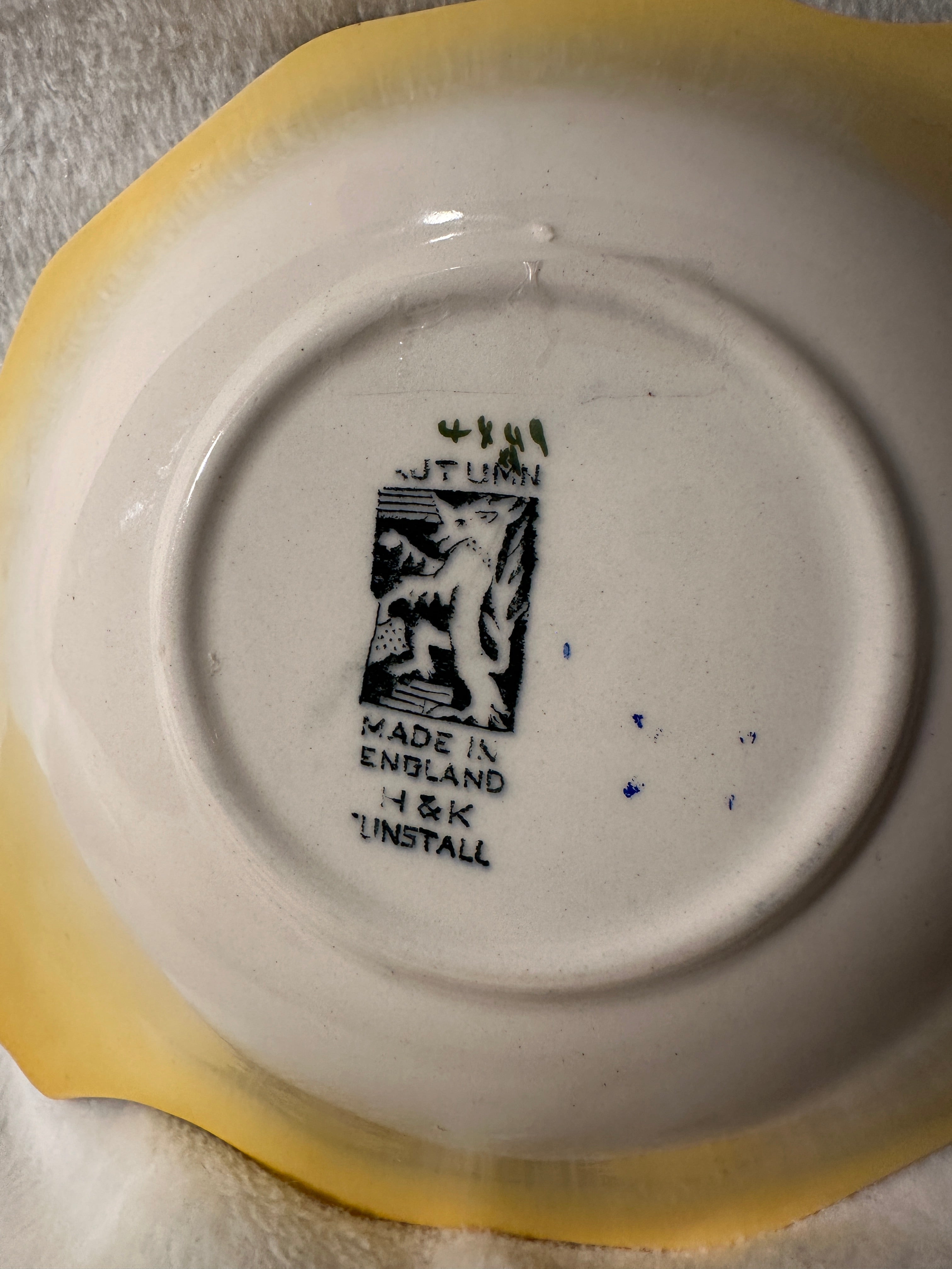 H&K Tunstall Art Deco Hand-Painted Fruit Bowl, c. 1930s