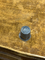 Antique Hand-Punched Thimble, Lappet Border, Size 9, c. 1830–1890