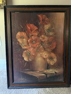 Poppies in a Stone Jar, Signed Jenkins, Canvas Print, c. 1960–1980