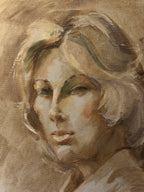 Portrait of a Woman, Oil, Inscribed Roxanne Gribbin, c. 1965–1975
