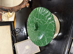 Antique Trailed Slip Lidded Crock in Green and Cream, c. 1900–1940