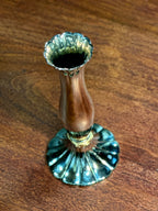 Vintage Silver Plate Fluted Bud Vase, Weighted Foot, c. 1940–1970
