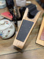 Vintage Leather Bound Quartersawn Oak Boot Jack, c. 1925–1965