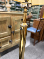 Vintage Brass Adjustable Column Floor Lamp, Domed Base, c. 1960–1985
